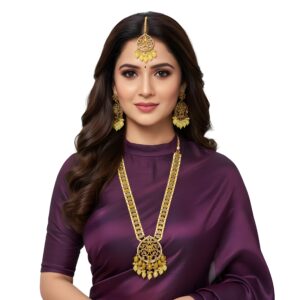 Kazaara | Saffron Blooms Necklace Set