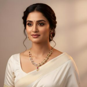 Kazaara | Crimson Heart AD Necklace Set