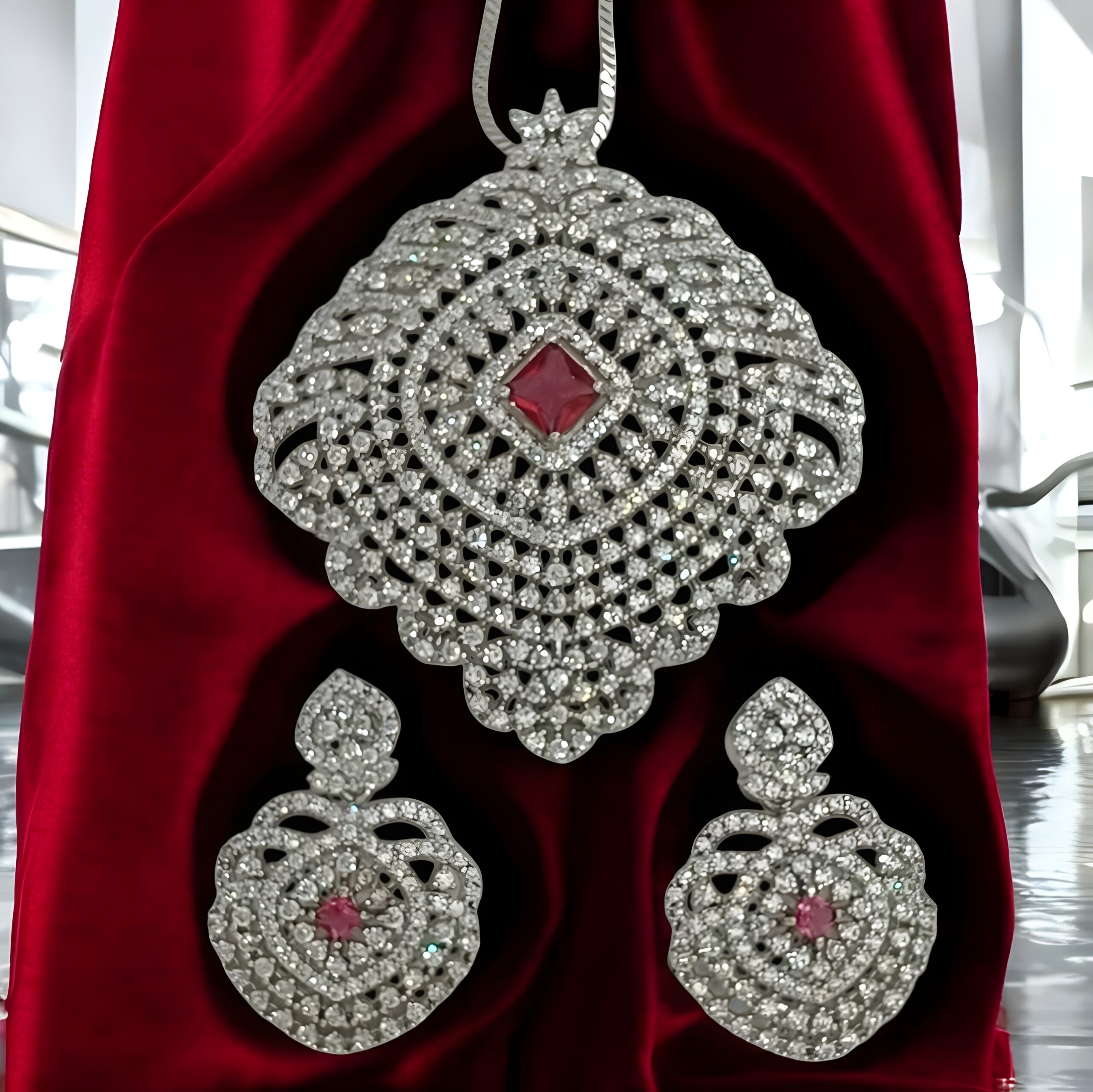 Kazaara | The Scarlet Royale AD Pendant Set - Image 2