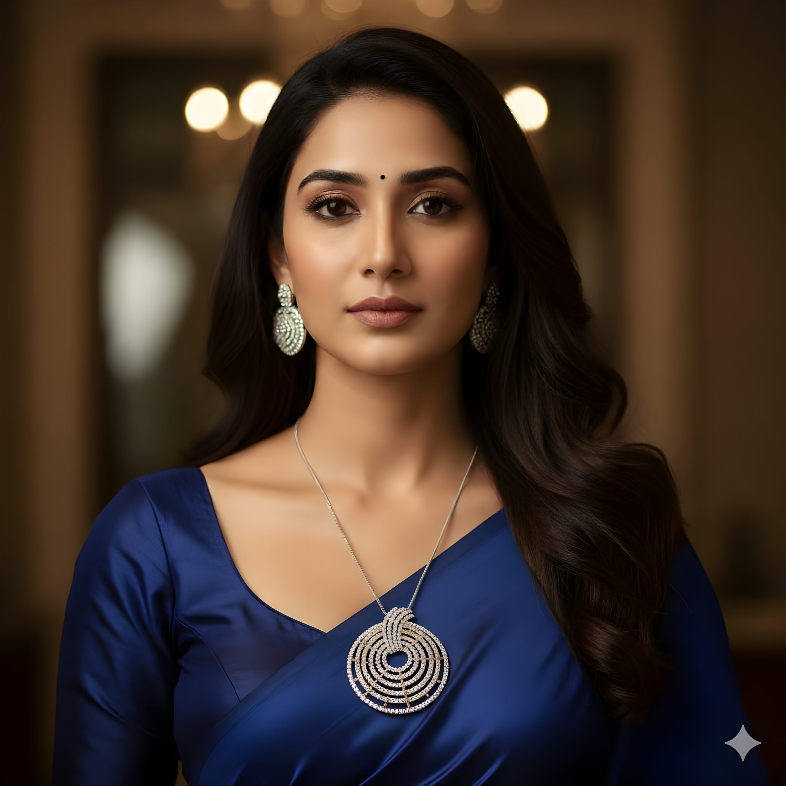 Kazaara | The Cosmic Swirl AD Pendant Set - Image 2