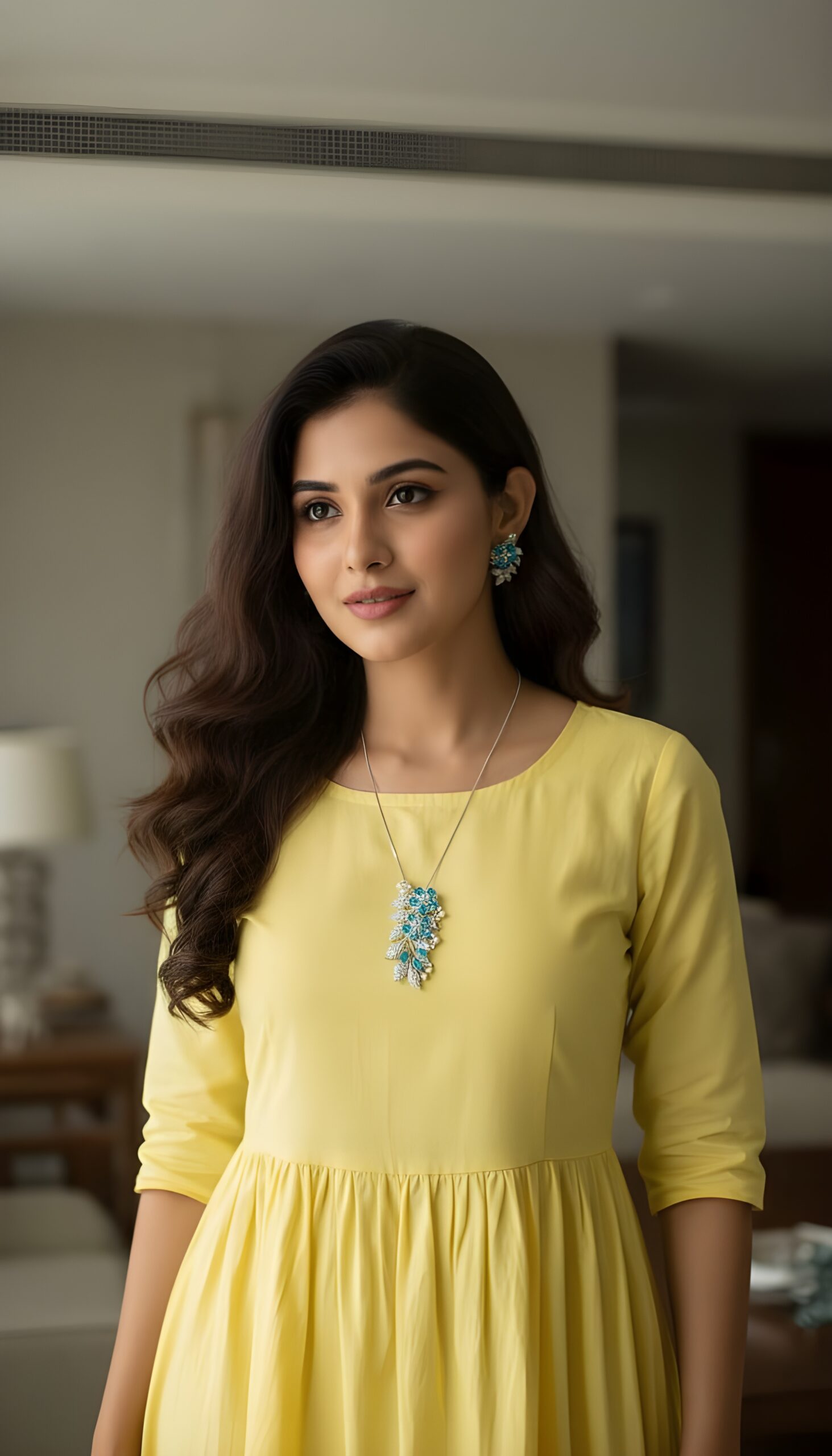 Kazaara | The Azure Blossom AD Pendant Set - Image 2