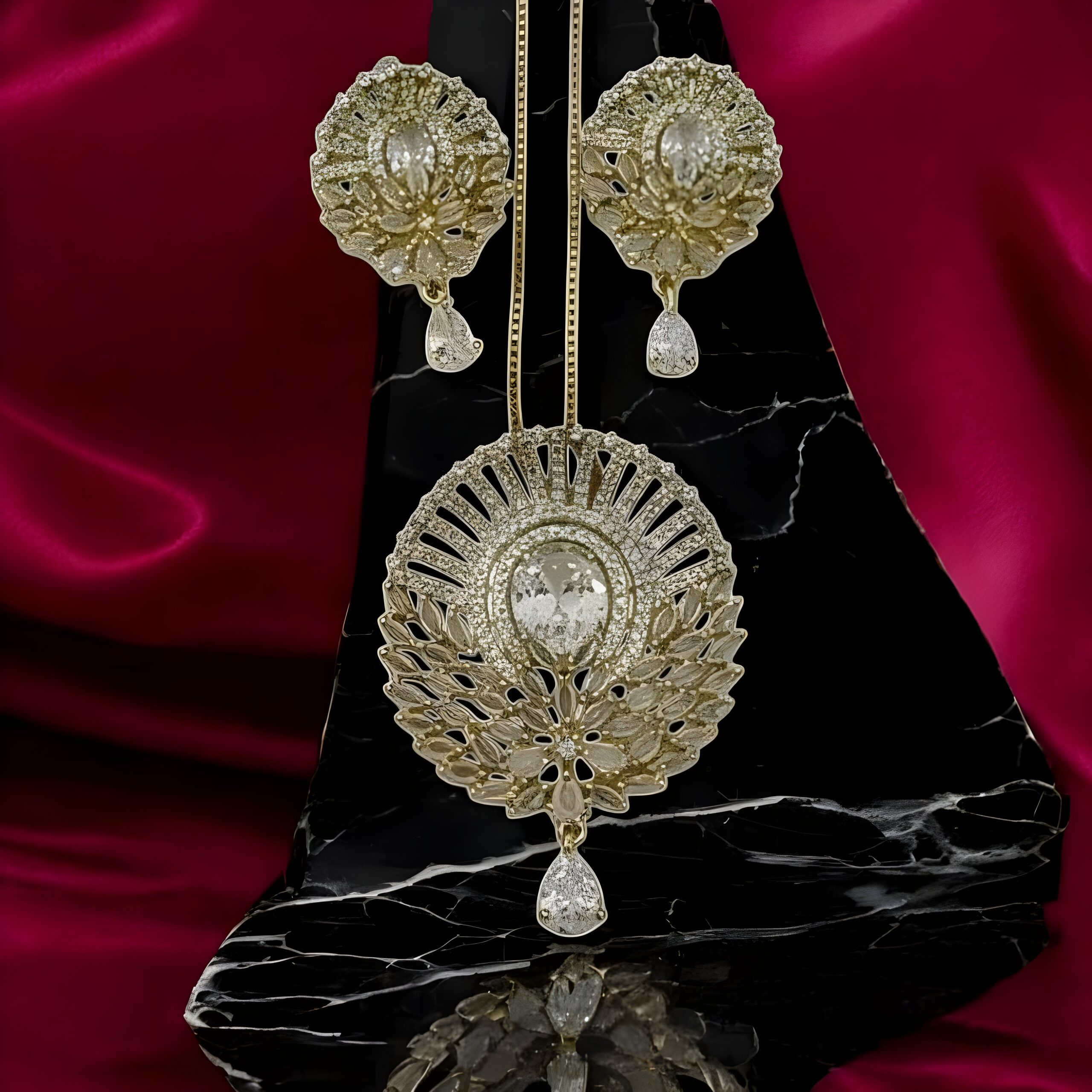 Kazaara | The Golden Canopy AD Pendant Set - Image 2