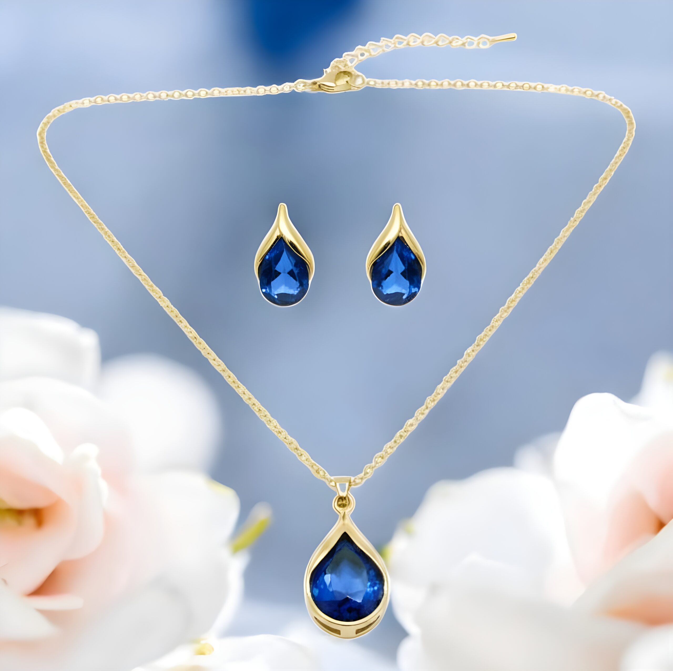 Kazaara | Midnight Sapphire Pendant Set - Image 2