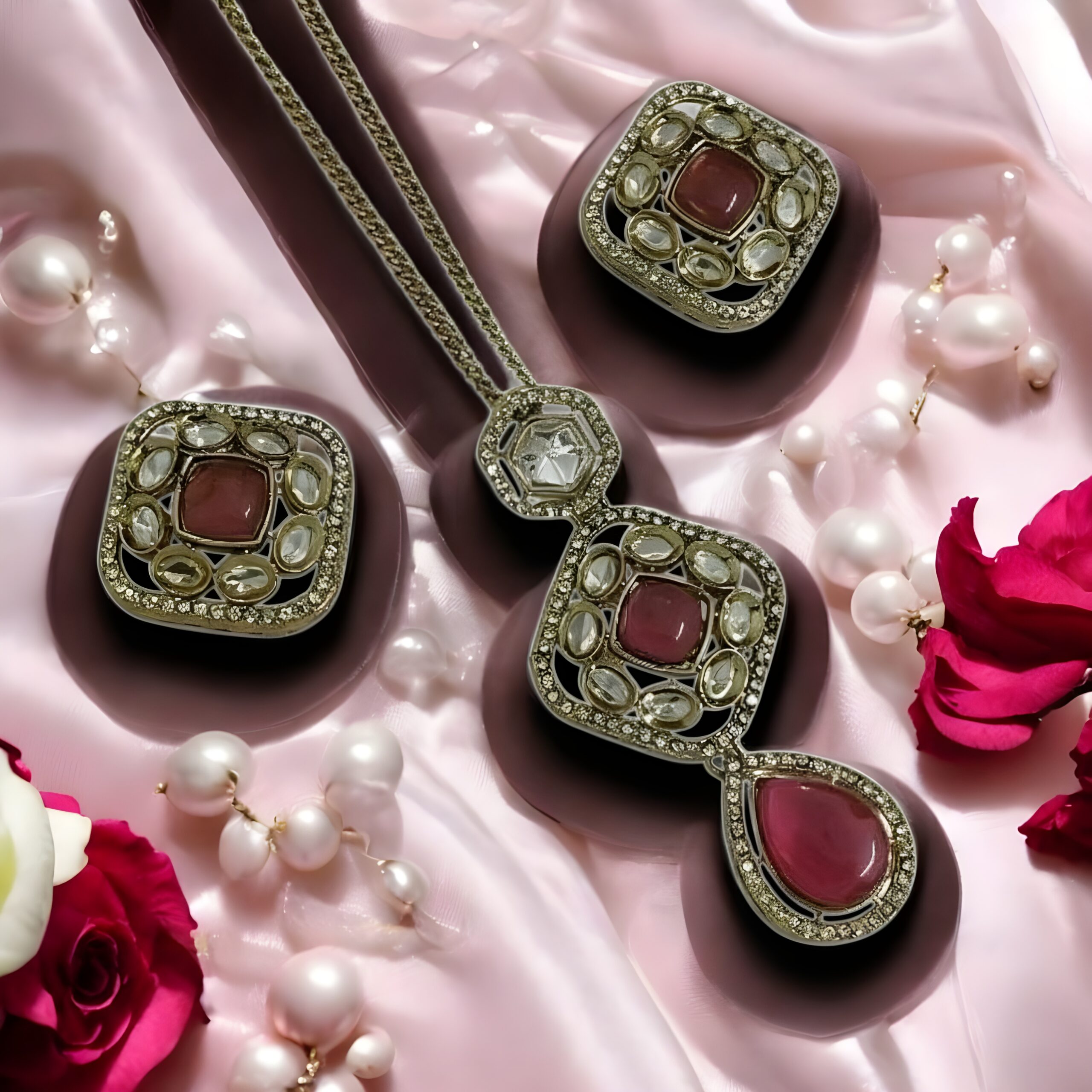 Kazaara | The Vintage Bloom Pendant Set - Image 3