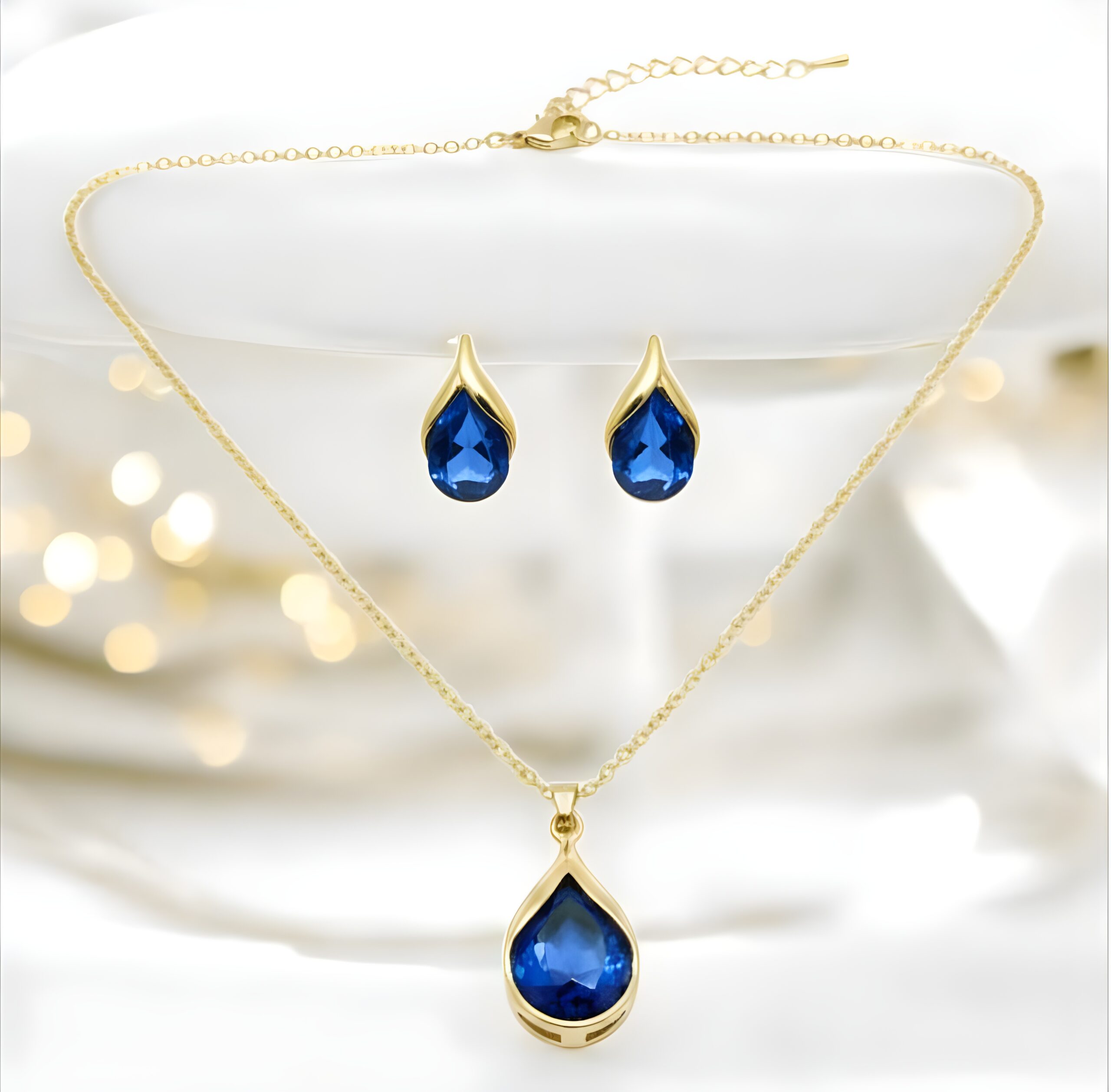 Kazaara | Midnight Sapphire Pendant Set - Image 3
