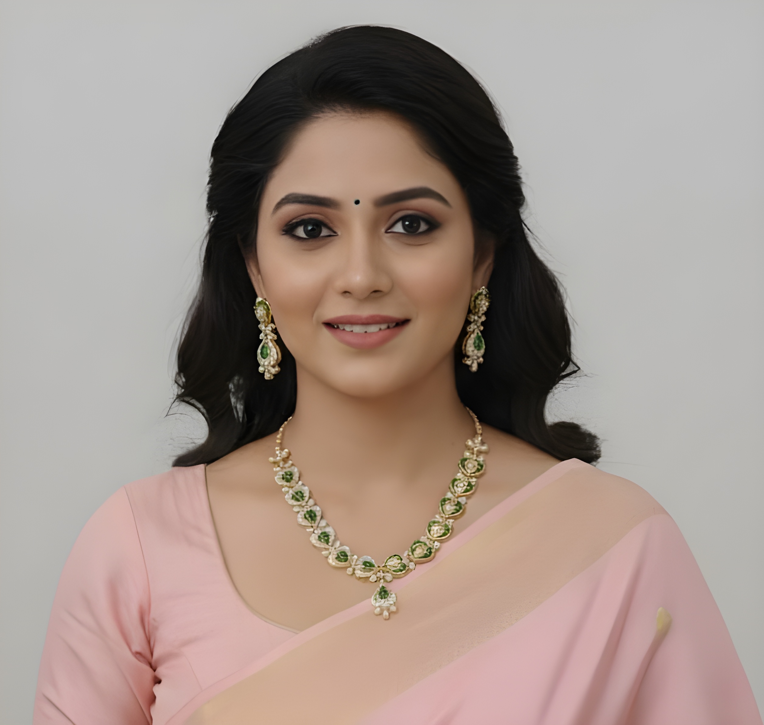 Kazaara | Emerald Heart AD Necklace Set - Image 3