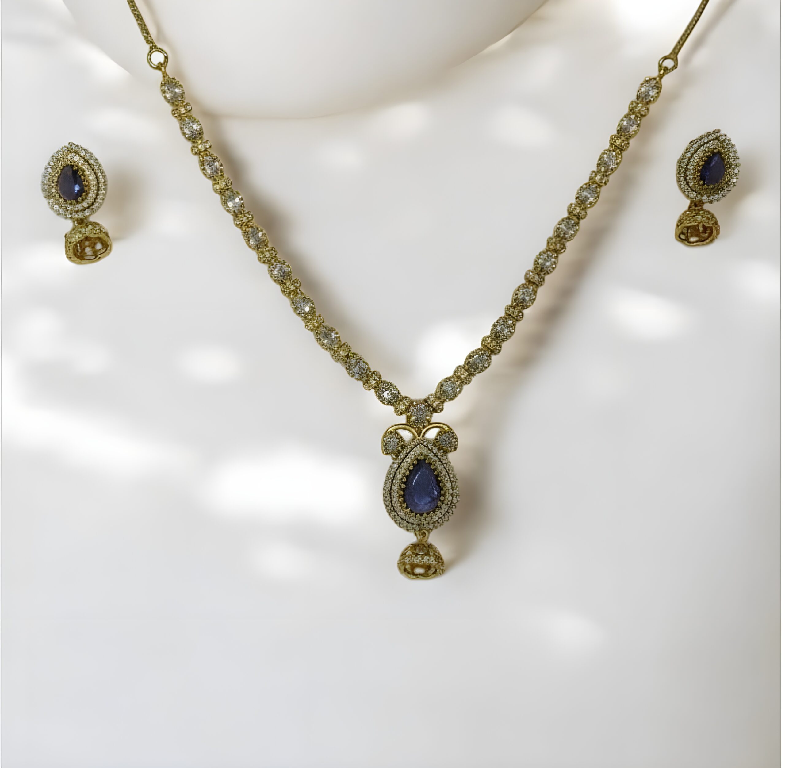 Kazaara | Majestic Amethyst AD Necklace Set - Image 3