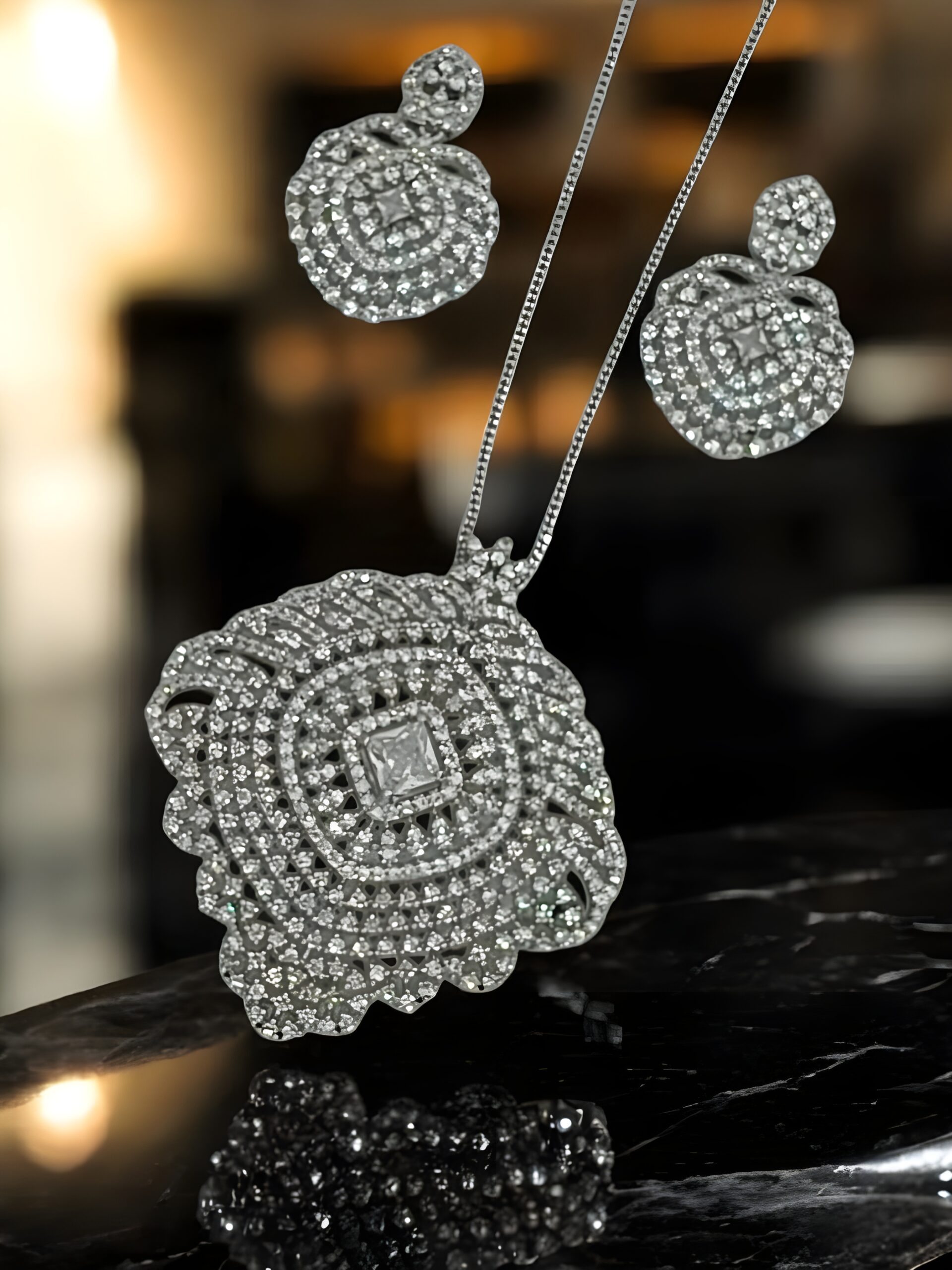Kazaara | The Zenith Sparkle AD Pendant Set - Image 4