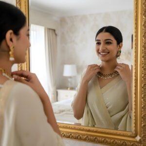 Kazaara | Gemstone Festoon Necklace Set