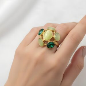 Kazaara | The 'Verdant Bloom' Cluster Ring