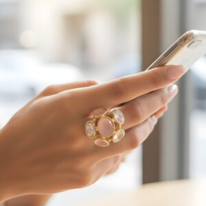 Kazaara | The 'Blushing Bloom' Cluster Ring