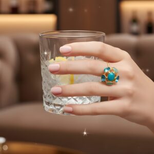 Kazaara | The 'Ocean Whisper' Cluster Ring