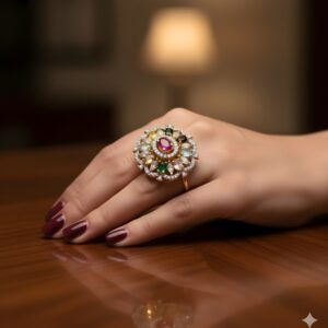 Kazaara | The 'Navratan Empress' Cluster Ring