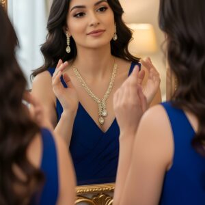 Kazaara | The 'Dewdrop Laurel' AD Necklace Set