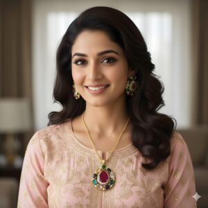 Kazaara | The 'Navratna Teardrop' Pendant Set