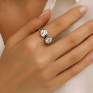 Kazaara | Celestial Duo Adjustable Ring