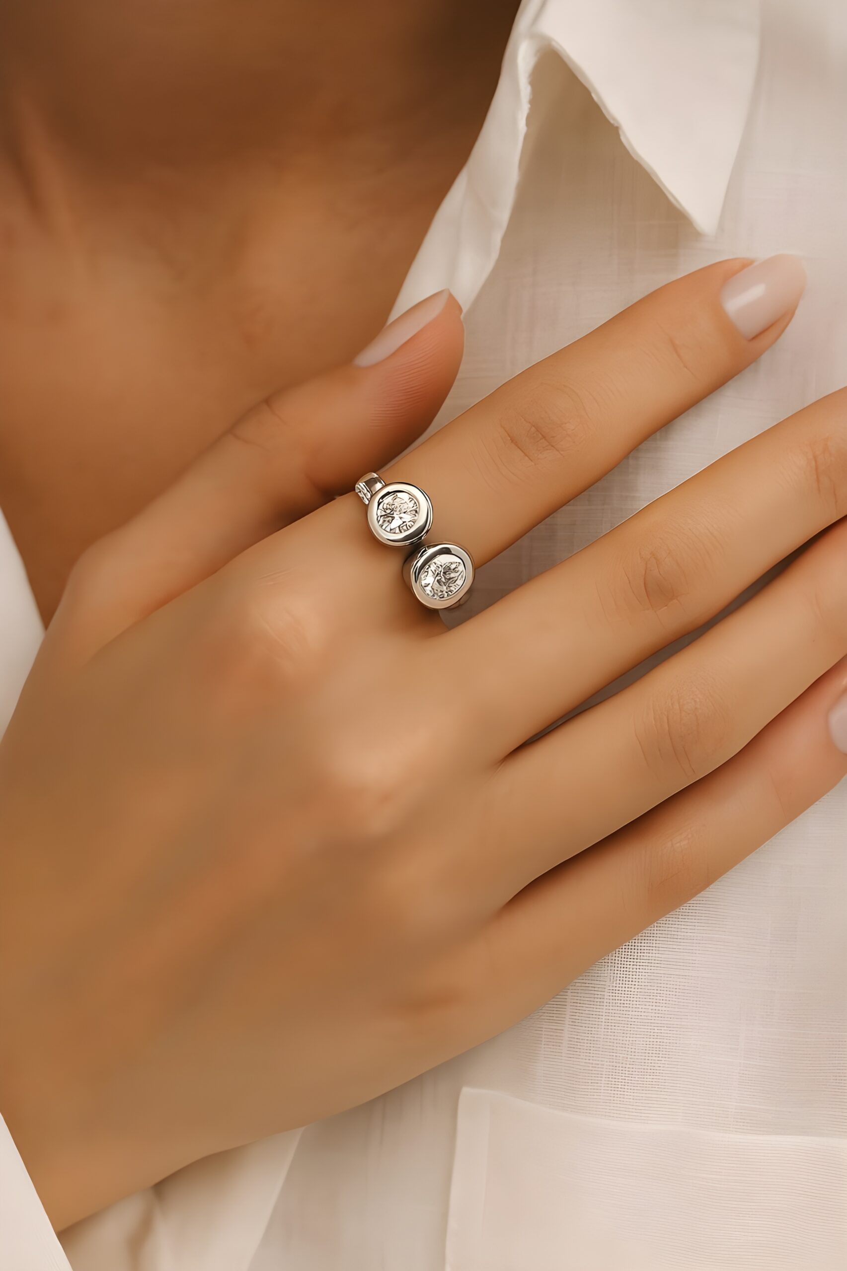 Kazaara | Celestial Duo Adjustable Ring