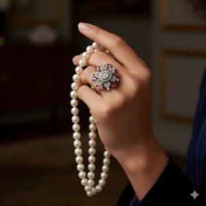 Kazaara | Midnight Rose Adjustable Ring