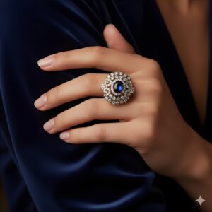 Kazaara | Azure Majesty Adjustable Ring