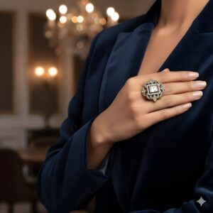 Kazaara | Diamond Cluster Adjustable Ring