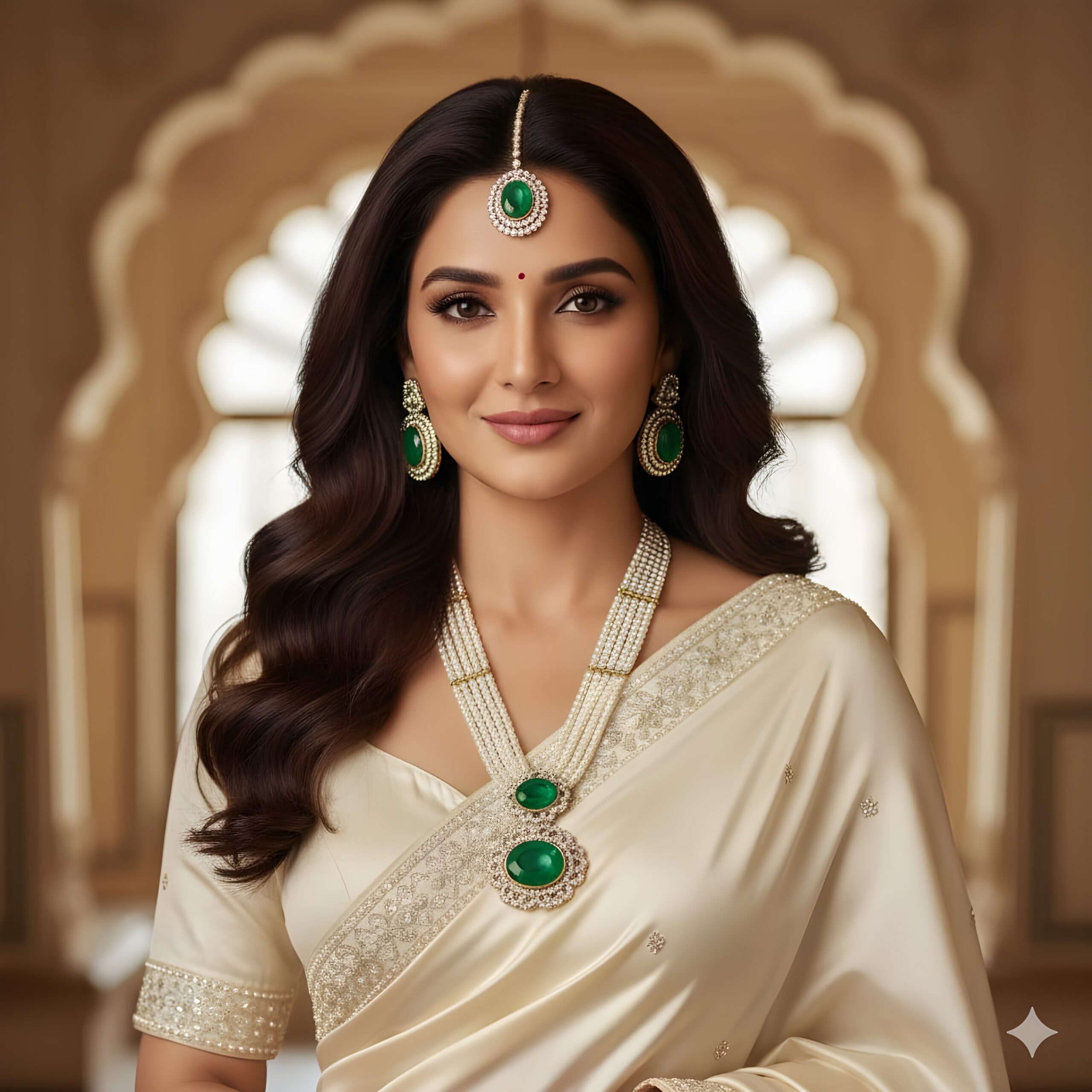 Kazaara | Emerald Pearl Cascade Set