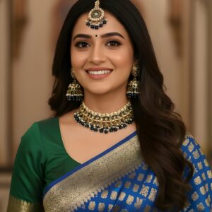 Kazaara | Indigo Bloom Choker Set