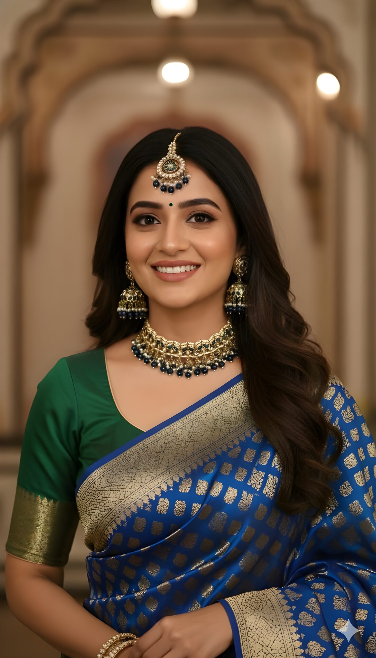 Kazaara | Indigo Bloom Choker Set