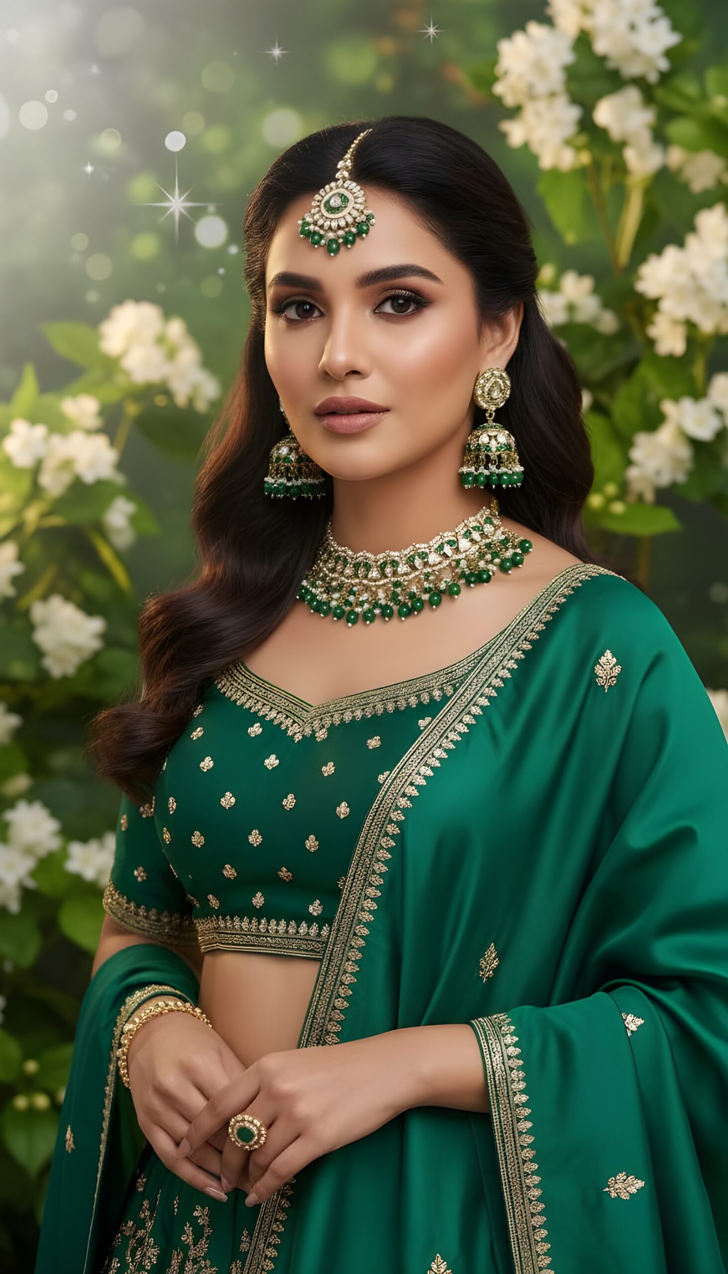 Kazaara | Emerald Serenity Choker Set