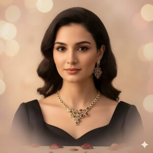 Kazaara | Royal Sunburst AD Necklace Set