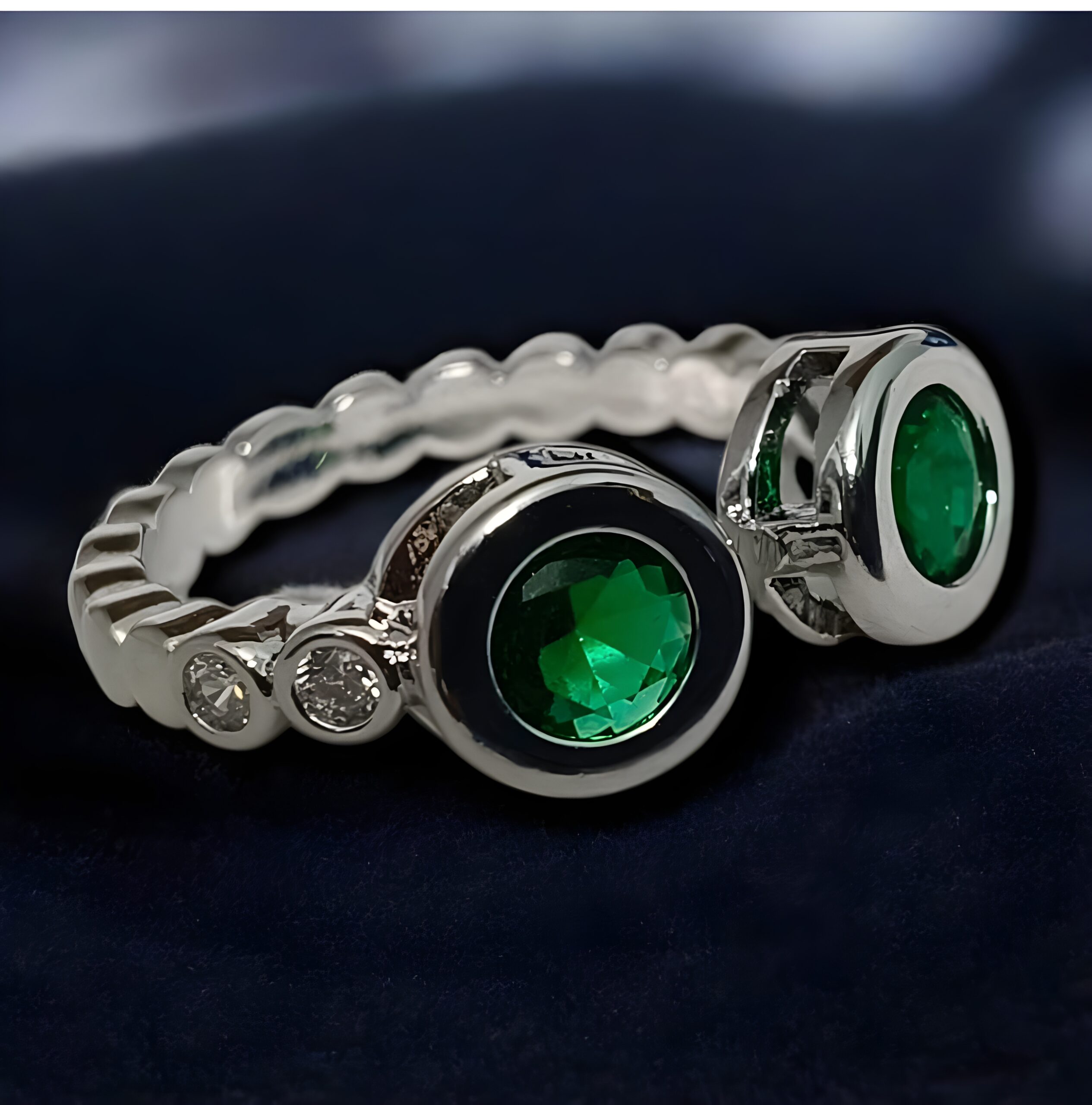 Kazaara | Emerald Duo Adjustable Ring - Image 2