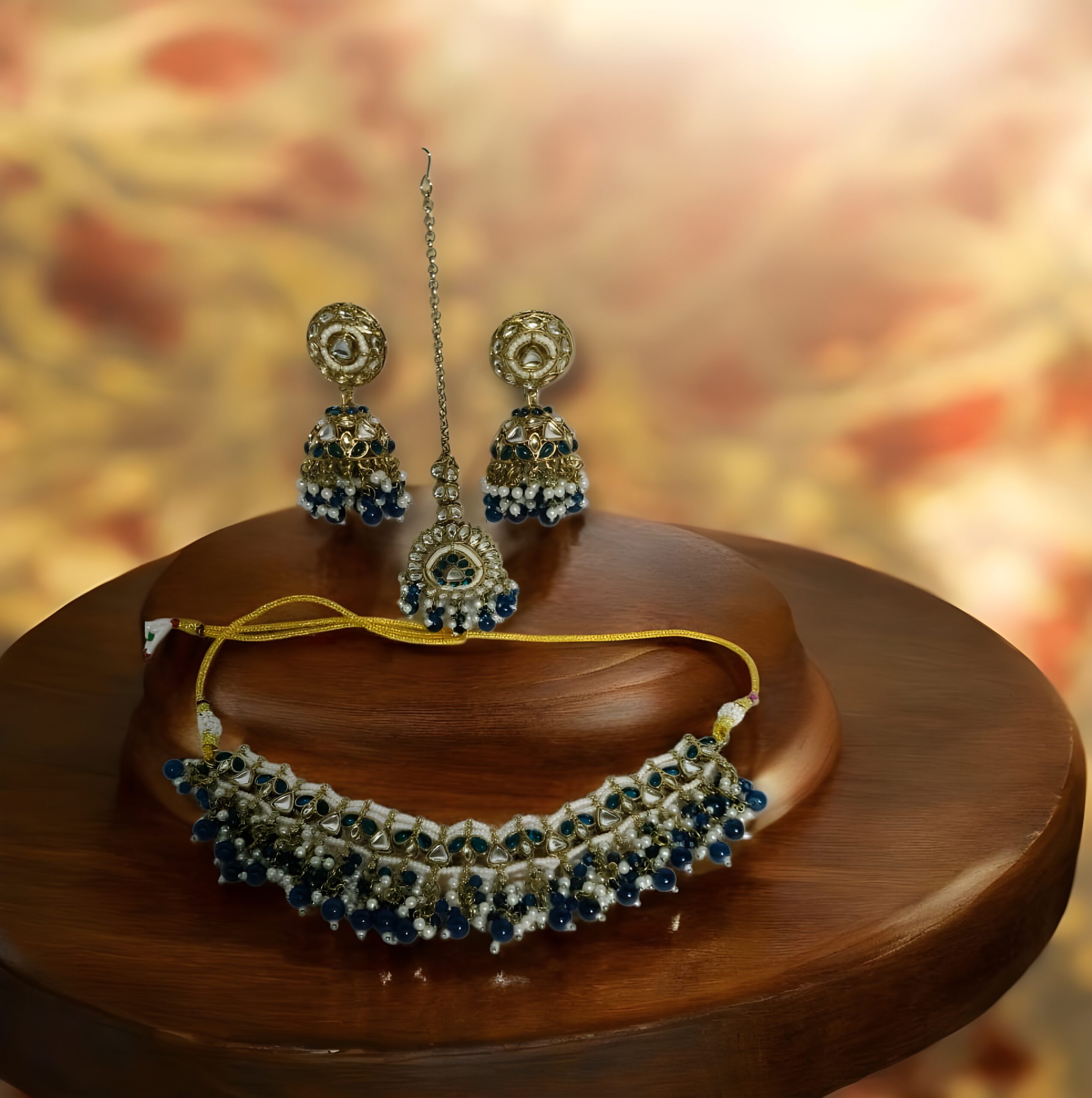 Kazaara | Indigo Bloom Choker Set - Image 3